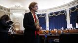 Former U.S. Ambassador to Ukraine Marie Yovanovitch gets up during a break in testimony before the House Intelligence Committee, Friday, Nov. 15, 2019, on Capitol Hill in Washington. (AP Photo / Jacquelyn Martin) Former U.S. Ambassador to Ukraine Marie Yovanovitch gets up during a break in testimony before the House Intelligence Committee, Friday, Nov. 15, 2019, on Capitol Hill in Washington. (AP Photo / Jacquelyn Martin)
