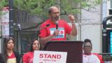 Chicago Teachers Union members hold a rally in the Loop on Wednesday, May 22, 2019. (WTTW News) Chicago Teachers Union members hold a rally in the Loop on Wednesday, May 22, 2019. (WTTW News)