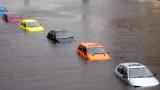 The installation “Come Hell or High Water” by British artist Michael Pinsky shows a fleet of semi-submerged cars in the River Tyne in 2006. Today, scientists expect increased flooding due to climate change. (Akuppa John Wigham / Flickr) The installation “Come Hell or High Water” by British artist Michael Pinsky shows a fleet of semi-submerged cars in the River Tyne in 2006. Today, scientists expect increased flooding due to climate change. (Akuppa John Wigham / Flickr)