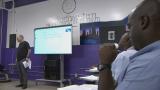 Men at Stateville Correctional Center participate in a class through Northwestern University’s Prison Education Program on Aug. 15, 2022. (WTTW News) Men at Stateville Correctional Center participate in a class through Northwestern University’s Prison Education Program on Aug. 15, 2022. (WTTW News)
