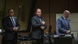 From left: Former Chicago Detective David March, officer Thomas Gaffney and former officer Joseph Walsh attend a pretrial hearing Tuesday, Oct. 30, 2018. (Zbigniew Bzdak / Chicago Tribune / Pool) From left: Former Chicago Detective David March, officer Thomas Gaffney and former officer Joseph Walsh attend a pretrial hearing Tuesday, Oct. 30, 2018. (Zbigniew Bzdak / Chicago Tribune / Pool)