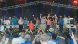 Gov. J.B. Pritzker and other state Democrats wave to the crowd at the Illinois State Fair’s Democrat Day on Aug. 17, 2022. (WTTW News) Gov. J.B. Pritzker and other state Democrats wave to the crowd at the Illinois State Fair’s Democrat Day on Aug. 17, 2022. (WTTW News)