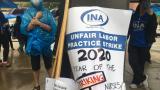 Nurses strike outside the University of Illinois Hospital on Saturday, Sept. 12, 2020, the first day of a planned seven-day strike. (Alma Campos / WTTW News) Nurses strike outside the University of Illinois Hospital on Saturday, Sept. 12, 2020, the first day of a planned seven-day strike. (Alma Campos / WTTW News)