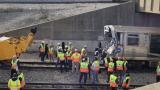 The derailed train. (Credit: Chicago Fire Department) The derailed train. (Credit: Chicago Fire Department)