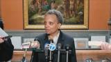 Mayor Lori Lightfoot speaks to reporters in Springfield on Tuesday, Feb. 18, 2020. (WTTW News) Mayor Lori Lightfoot speaks to reporters in Springfield on Tuesday, Feb. 18, 2020. (WTTW News)