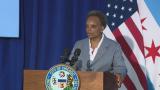 Mayor Lori Lightfoot speaks to the media following a meeting of the Chicago City Council on Wednesday, July 22, 2020. (WTTW News) Mayor Lori Lightfoot speaks to the media following a meeting of the Chicago City Council on Wednesday, July 22, 2020. (WTTW News)