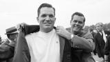 Bob Goalby gets the traditional green jacket as champion of the Masters golf tournament in Augusta, Ga., April 14, 1968, from the previous year's winner, Gay Brewer. (AP Photo, File) Bob Goalby gets the traditional green jacket as champion of the Masters golf tournament in Augusta, Ga., April 14, 1968, from the previous year's winner, Gay Brewer. (AP Photo, File)