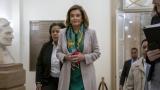 Speaker of the House Nancy Pelosi, D-Calif., arrives to meet with the Democratic Caucus at the Capitol in Washington, Tuesday, Jan. 14, 2020. (AP Photo / J. Scott Applewhite) Speaker of the House Nancy Pelosi, D-Calif., arrives to meet with the Democratic Caucus at the Capitol in Washington, Tuesday, Jan. 14, 2020. (AP Photo / J. Scott Applewhite)