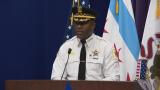 Chicago police Supt. Larry Snelling speaks at a news conference May 3, 2024. (WTTW News)