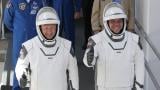 In this May, 30, 2020 file photo, NASA astronauts Douglas Hurley, left, and Robert Behnken walk out of the Neil A. Armstrong Operations and Checkout Building on their way to Pad 39-A, at the Kennedy Space Center in Cape Canaveral, Fla. (AP Photo / John Raoux, File) In this May, 30, 2020 file photo, NASA astronauts Douglas Hurley, left, and Robert Behnken walk out of the Neil A. Armstrong Operations and Checkout Building on their way to Pad 39-A, at the Kennedy Space Center in Cape Canaveral, Fla. (AP Photo / John Raoux, File)