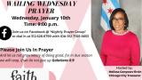 An online flyer posted in January that lists Melissa Conyears-Ervin as the host of a prayer group, identifies her as “Chicago City Treasurer” and uses her official city portrait. (Facebook)