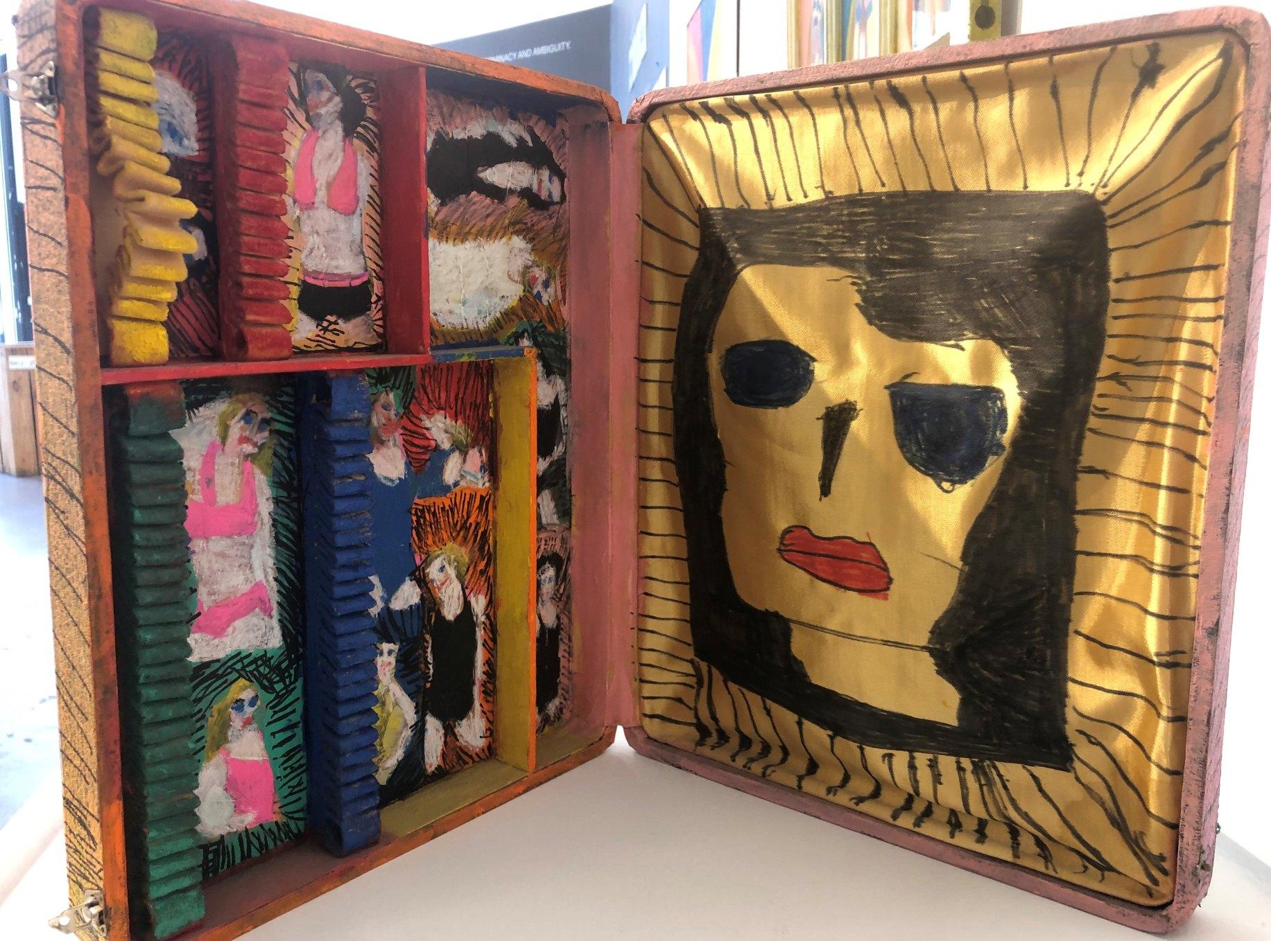 Colorful work fills the gallery at the Design Museum of Chicago in a group exhibition called “Community on the Make: Arts of Life 2000-2025.” (Marc Vitali / WTTW News)
