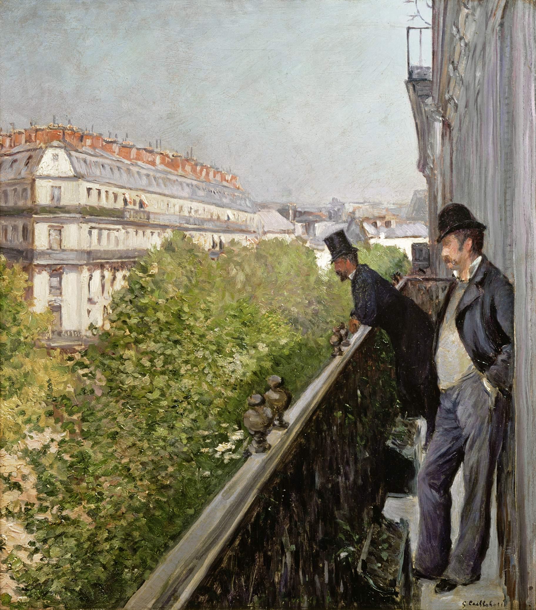 “Balcony” by Gustave Caillebotte.