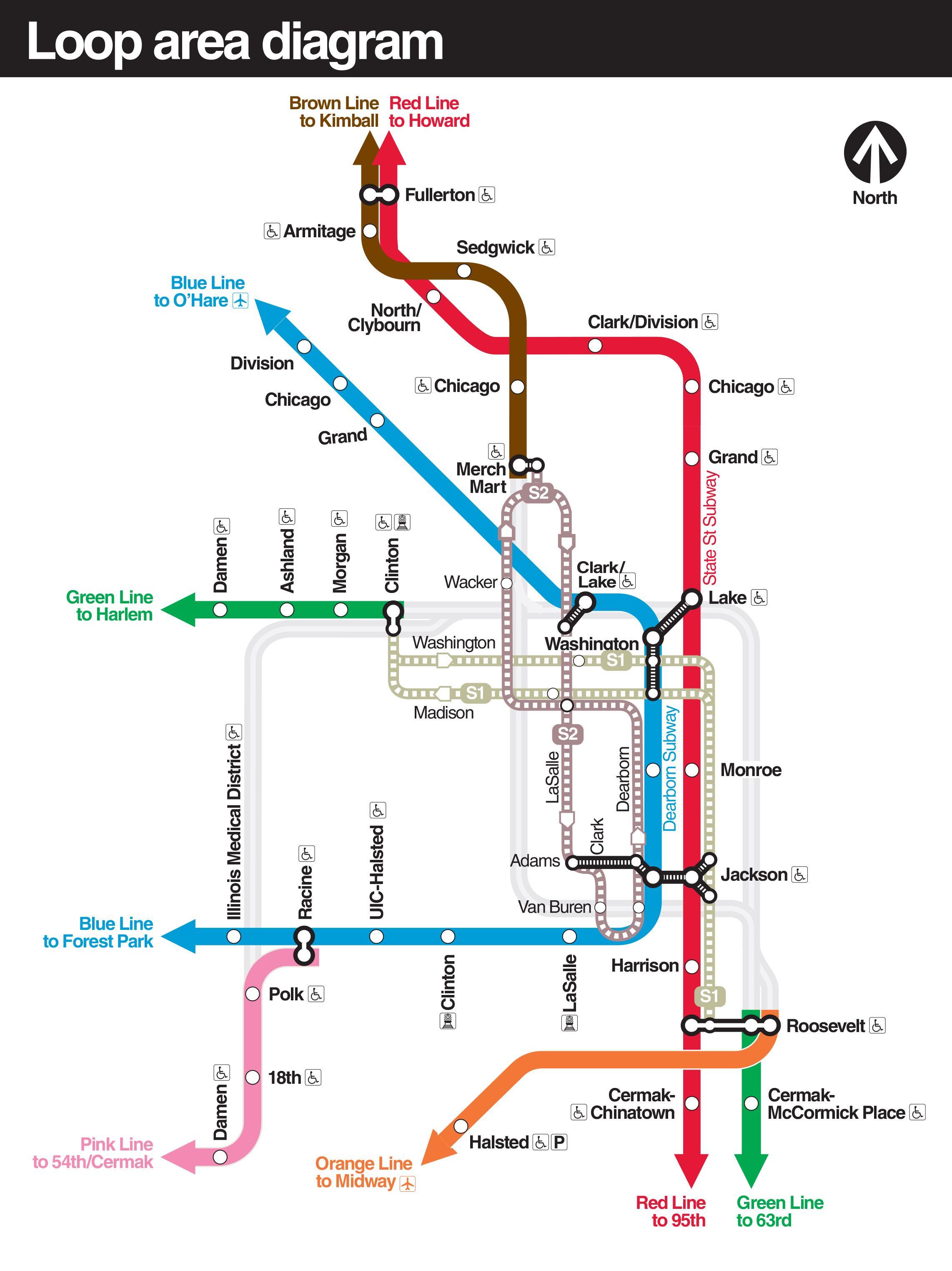 Faded areas on the map show where service will be suspended. (Courtesy of Chicago Transit Authority)