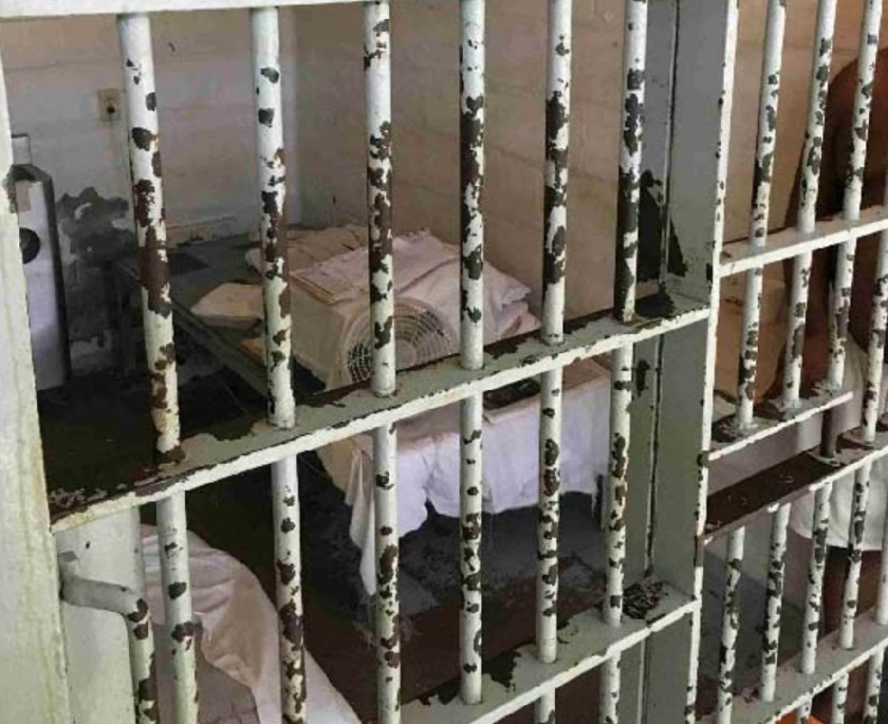 A restrictive housing cell at Pontiac Correctional Center from a 2019 expert report in Davis v. Jeffreys, a lawsuit over restrictive housing conditions filed by Uptown People’s Law Center. “In one cell a prisoner showed me a hole in the wall that he said was used by rats. Multiple prisoners complained about rodent and insect infestation.”