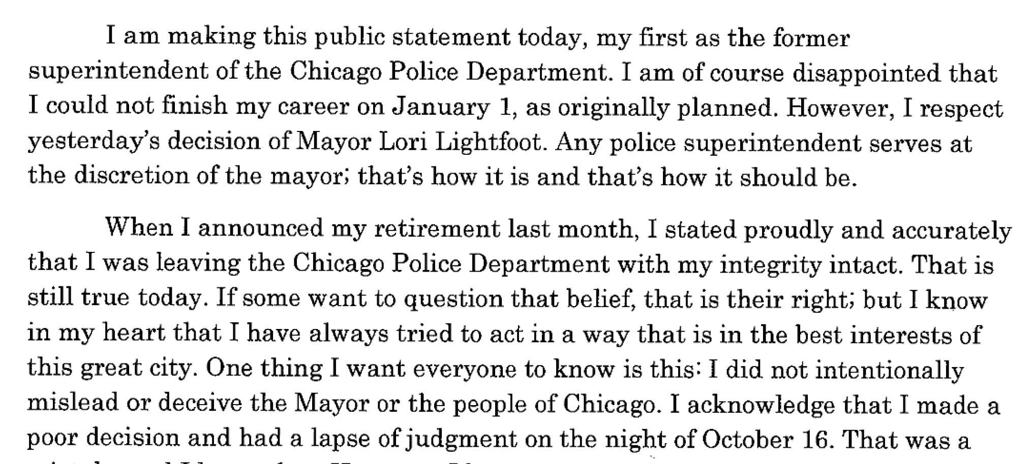 Document: Read Eddie Johnson’s full statement.