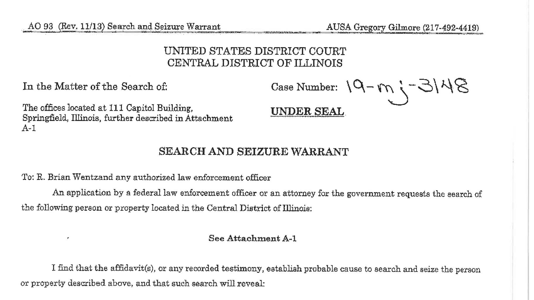 Document: Read the search warrant.