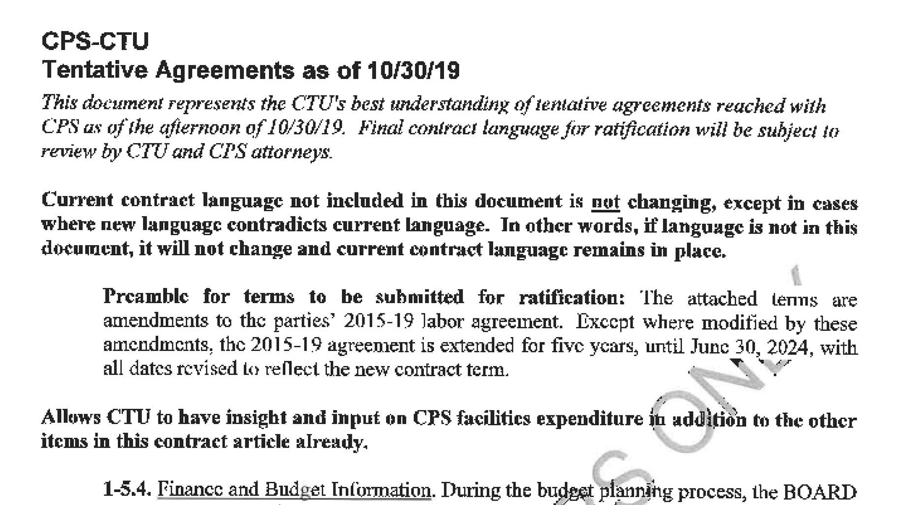Document: Read the tentative agreement.