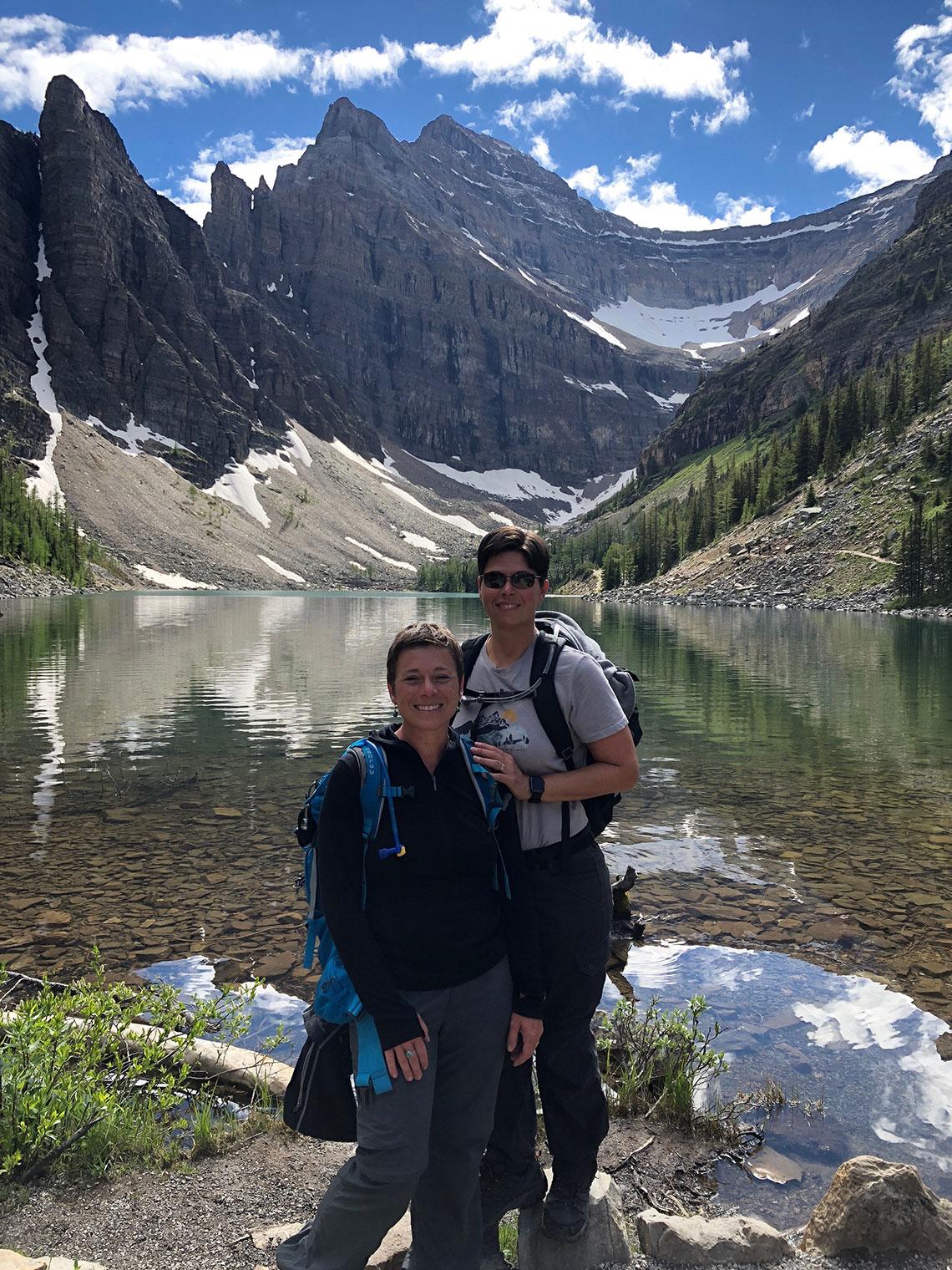  April and Crystal Peairs pose for a picture at Banff National Park in Alberta, Canada on July 4, 2018. (Photo provided)