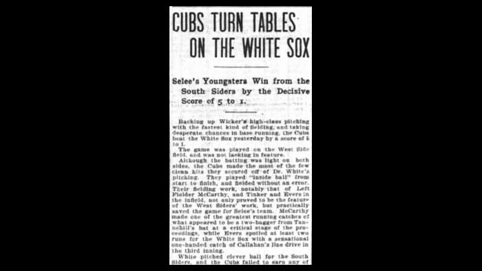 White Sox Win, Last Time The Cubs Won the World Series