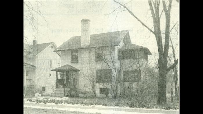 Winnetka house on Spruce Street in 1956; David James bought it in 1967.