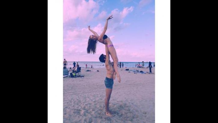 New Jersey-born Joffrey dancer Camila Ferrera at Montrose Avenue beach. (Courtesy Ferrera's Facebook page)