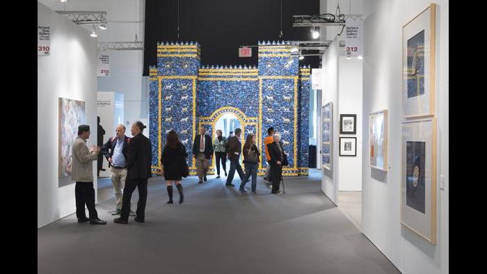 Michael Rakowitz, "May the Arrogant Not Prevail," 2010, part of the IN/SITU program at Expo Chicago 2014, curated by Renaud Proch. (Photo by James Prinz)