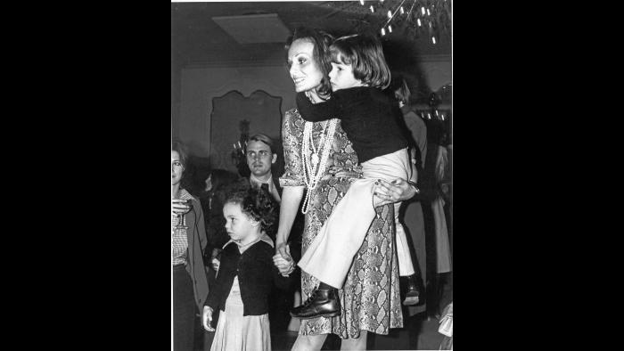 Tatiana and Alexandre attend mom’s fashion show at the Pierre Hotel in New York, 1974. (Photo by Ann Phillips, courtesy of Diane von Furstenberg)