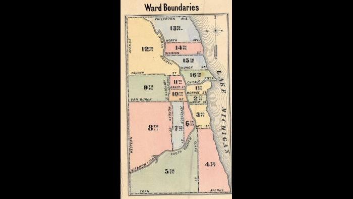 Chicago ward map: 1863