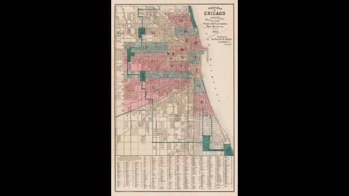 Chicago ward map: 1882