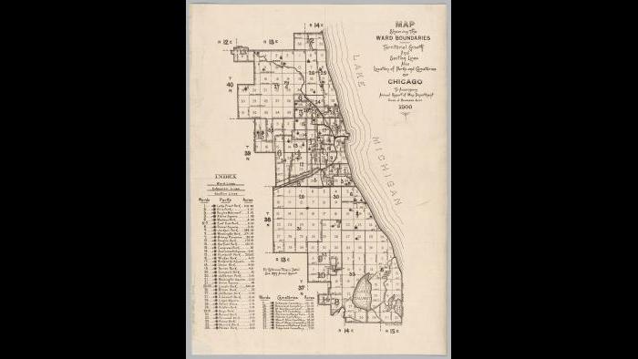 Chicago ward map: 1900