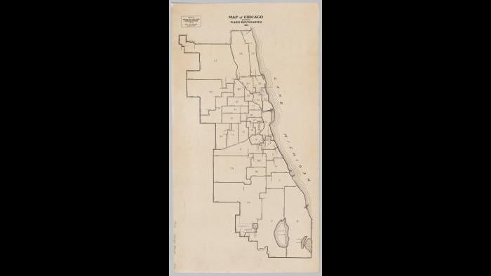 Chicago ward map: 1912