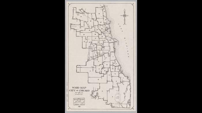 Chicago ward map: 1947