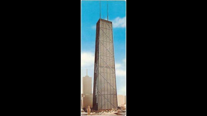 An architectural drawing of the Hancock Building