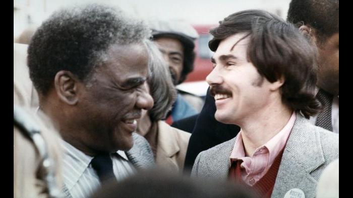Harold Washington and David Orr, 1980 (Courtesy David Orr)