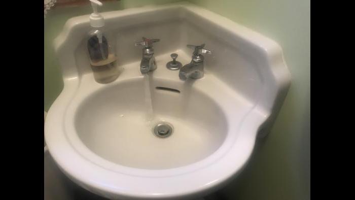 Frozen faucet icicle in bathroom sink of my Ravenswood 1880’s house in need of insulation. Photo taken Wednesday, Jan. 30. (Submitted by Karen Graham)
