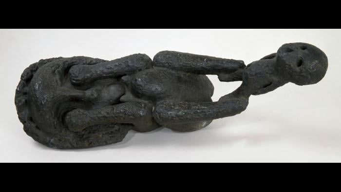 Cosmo Campoli, Birth of Death, 1950-1951, Cast bronze.  Smart Museum of Art, The University of Chicago, Gift of Joyce Turner Hilkovitch in memoriam of Jonathan B. Turner, 1991.357.