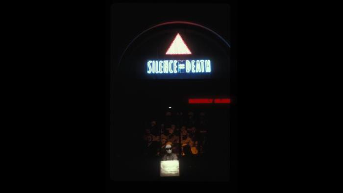 ACT UP NY/Gran Fury, Let the Record Show …, 1978/recreated 2015. (Courtesy of Gran Fury and the New Museum, New York)