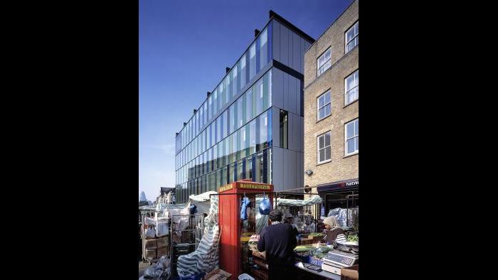 Idea Store/Whitechapel Road, London, UK, 2005. ©Edmund Sumner, courtesy of Adjaye Associates.