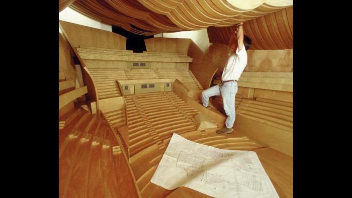 Interior Disney Hall model. (Gehry Partners LLC)