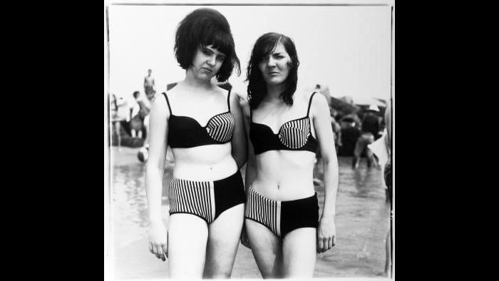 Diane Arbus, Two Girls in Matching Bathing Suits, Coney Island, N.Y., 1967