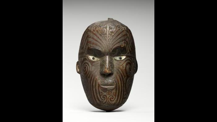 Maori mask with facial tattoo design. (Courtesy of The Field Museum)
