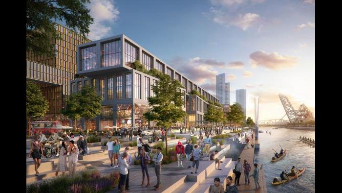 78 riverwalk concept, looking south (Rendering by ICON, master plan architect SOM, contributions by architect Hollwich Kushner)