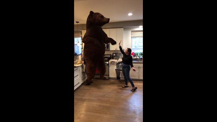 Alice and the bear. (Courtesy of Alice)