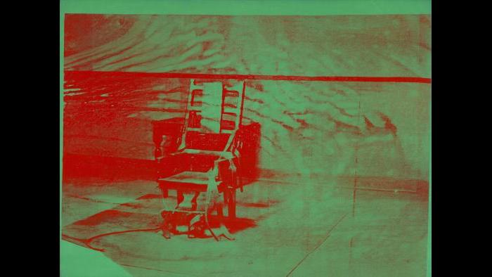 Andy Warhol. Big Electric Chair, 1967-68. (Courtesy of the Art Institute of Chicago, Gift of Edlis/Neeson Collection)