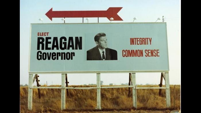 Ronald Reagan campaign billboard, 1966