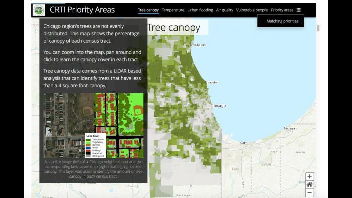 The socioeconomic inequality of Chicago’s canopy cover distribution. (Chicago Region Trees Initiative)