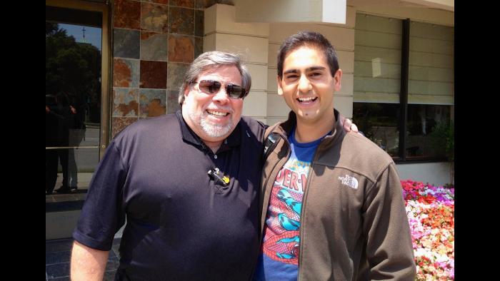 Apple co-founder Steve Wozniak, left, and author Alex Banayan. (Courtesy Alex Banayan)