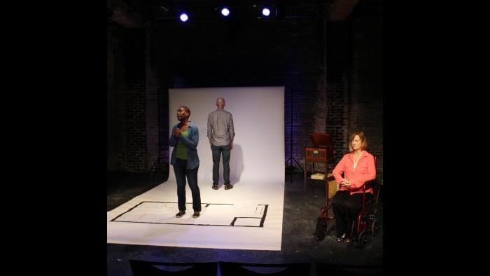 Dave Belden, Susie Griffith and Shariba Rivers perform in “Breathe With Me.” (Credit: Mali Anderson)