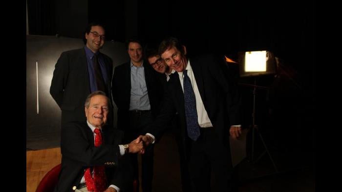 Chris Whipple and George H.W. Bush (Photo by David Hume Kennerly)
